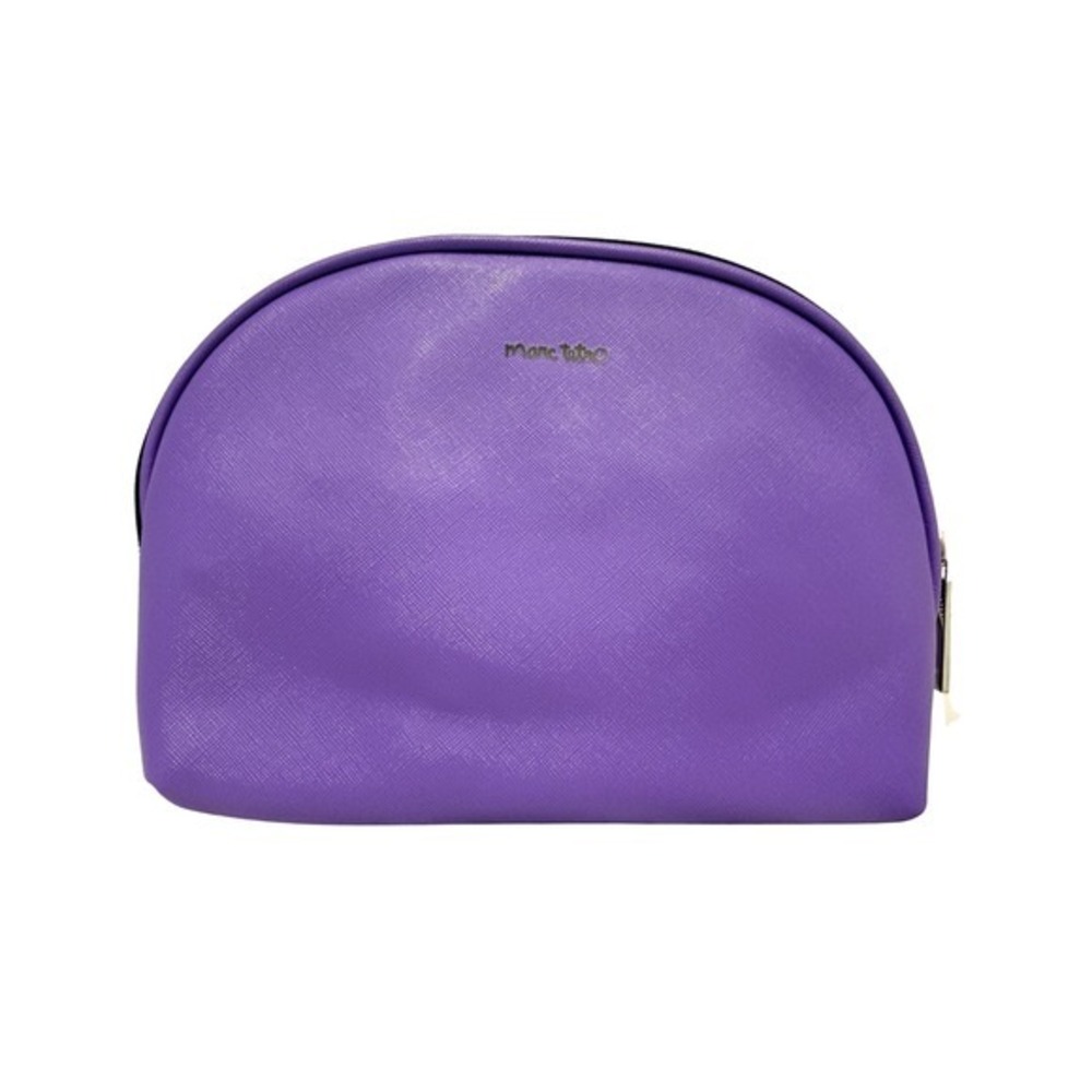 NWT $36 Marc Tetro Love My Bichon Frise Medium Cosmetic Makeup Bag Pouch Purple - Picture 5 of 7